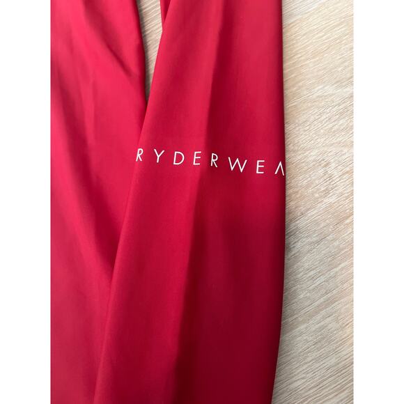 RYDERWEAR STRIDE HIGH WAISTED LEGGINGS - RED Size Small - Picture 3 of 10